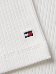 Tommy Hilfiger Cream Slim Fit Long Sleeve T-Shirt - Image 6 of 6
