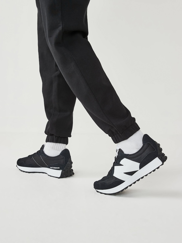 Black Relaxed Fit Cotton Blend Cuffed Joggers - Image 3 of 7