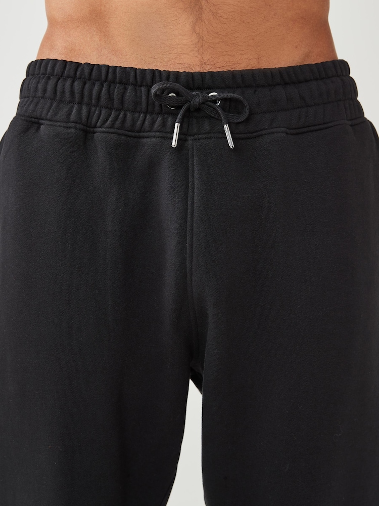 Black Relaxed Fit Cotton Blend Cuffed Joggers - Image 4 of 7