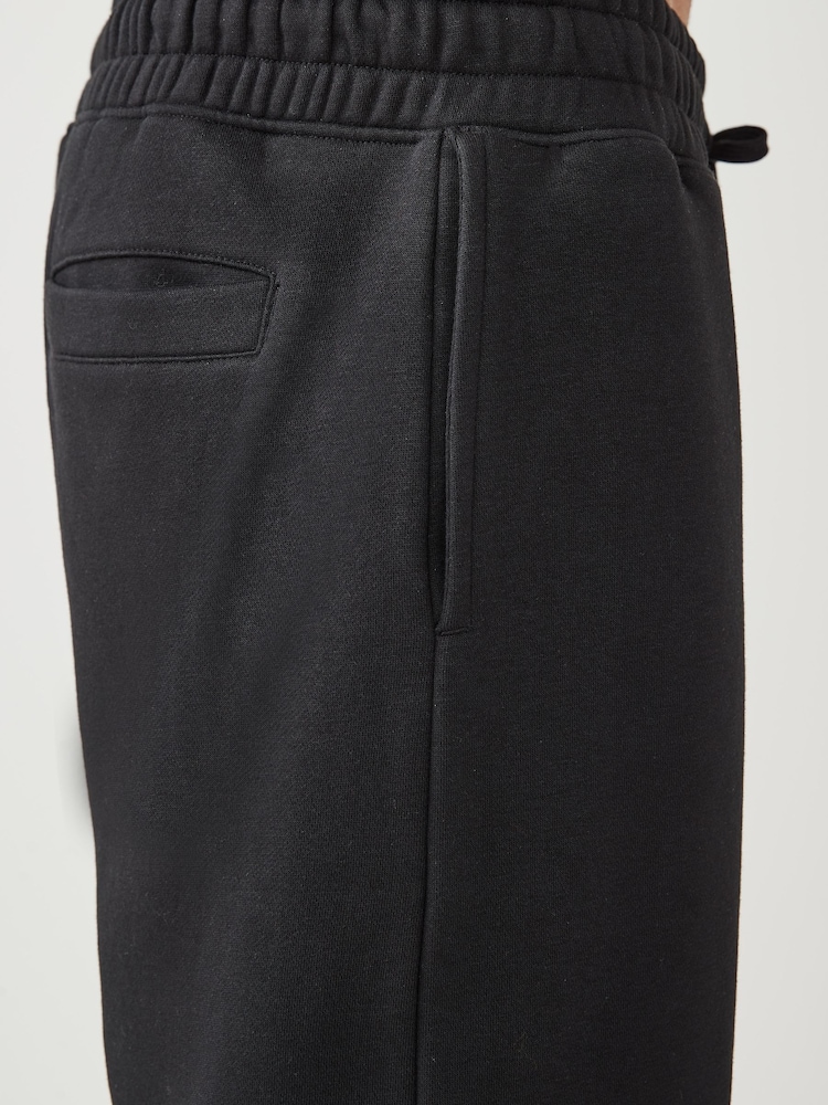 Black Relaxed Fit Cotton Blend Cuffed Joggers - Image 6 of 7