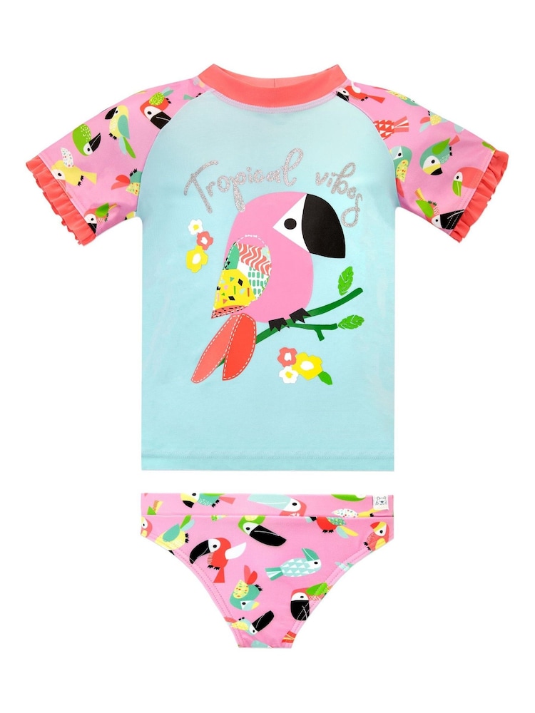Harry Bear Grey Tropical Vibes Swimsuits - Image 1 of 5 Harry Bear Grey Tropical Vibes Swimsuits - Image 1 of 5