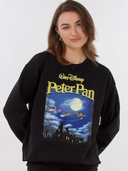 Brands In Black Disney Peter Pan Come With Me Homage Sweat Top - Image 1 of 4