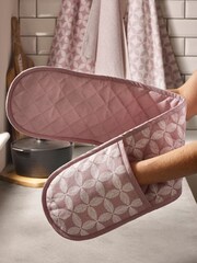 Pink Geo Oven Gloves - Image 1 of 3
