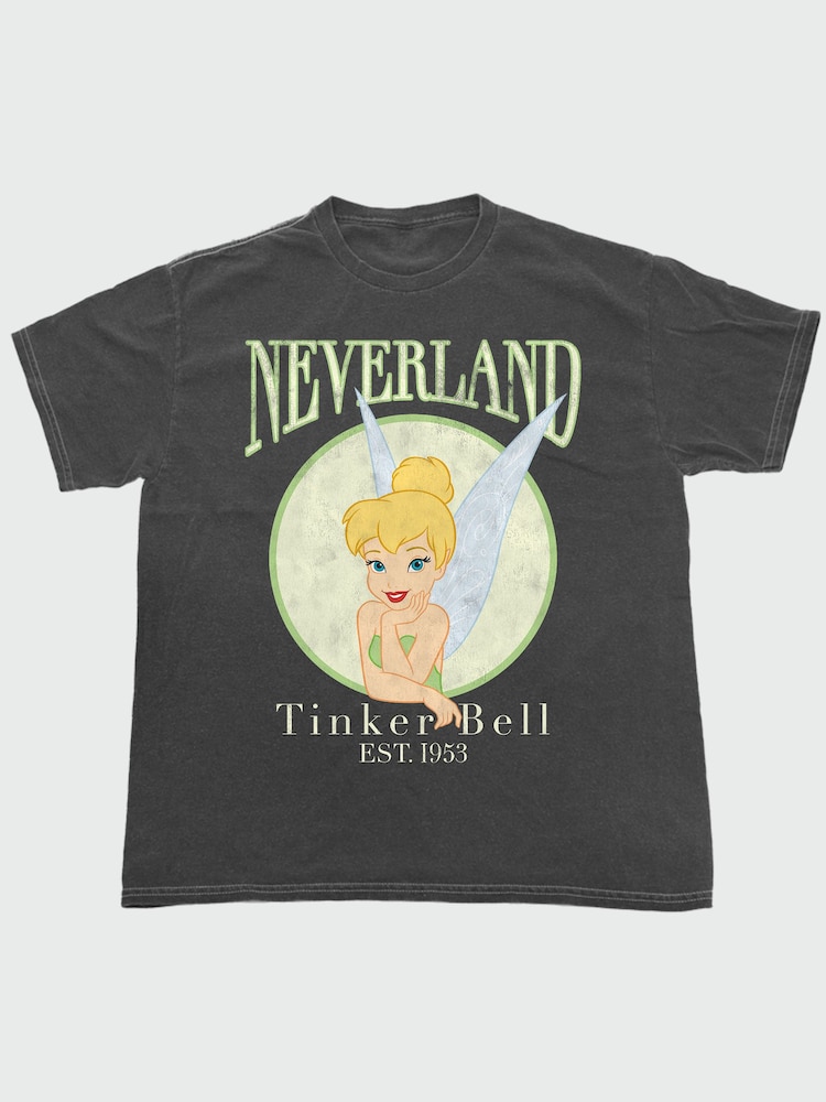 Brands In Grey Disney Peter Pan Tinker Bell Neverland T-Shirt - Image 2 of 4