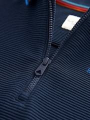 Paul Smith Junior Boys Navy Short Sleeve Signature Zip Polo Shirt - Image 10 of 12