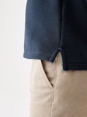 Paul Smith Junior Boys Navy Short Sleeve Signature Zip Polo Shirt - Image 4 of 12