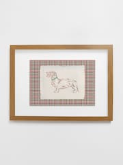 Joules Countryside Hound Wood Mounted Framed Print Wall Art - Image 2 sur 4