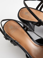 Black Forever Comfort® Square Toe Slingback Block Heel Shoes - Image 4 of 8