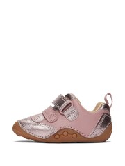 Clarks Pink Dusty Leather Tiny Sky Toddler Shoes - Image 2 of 7