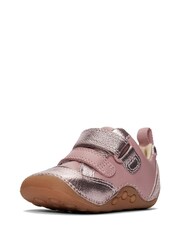 Clarks Pink Dusty Leather Tiny Sky Toddler Shoes - Image 4 of 7