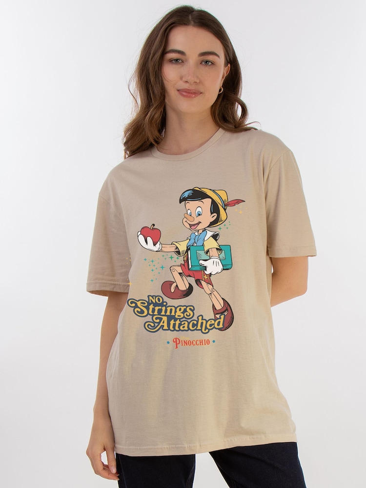 Brands In Natural Disney Pinocchio No Strings Attached T-Shirt - Image 1 of 4 Brands In Natural Disney Pinocchio No Strings Attached T-Shirt - Image 1 of 4