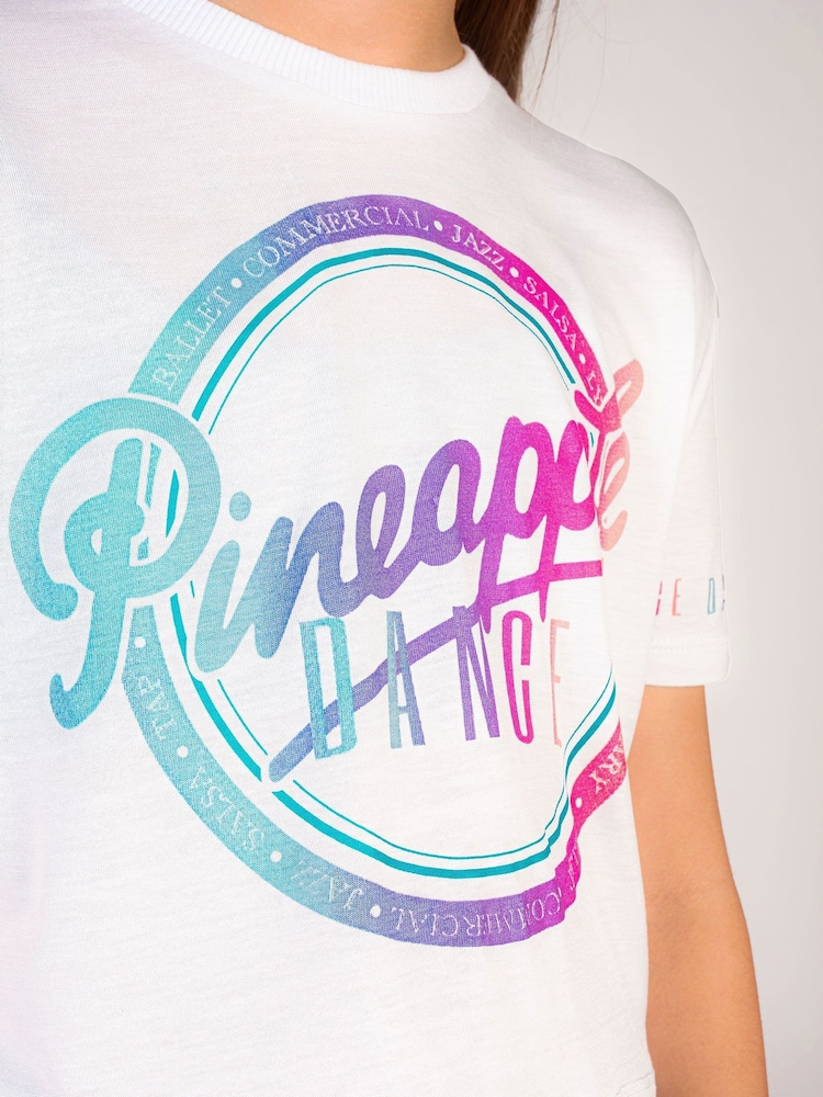 Pineapple White Logo Girls Crop T-Shirt - Image 5 of 5