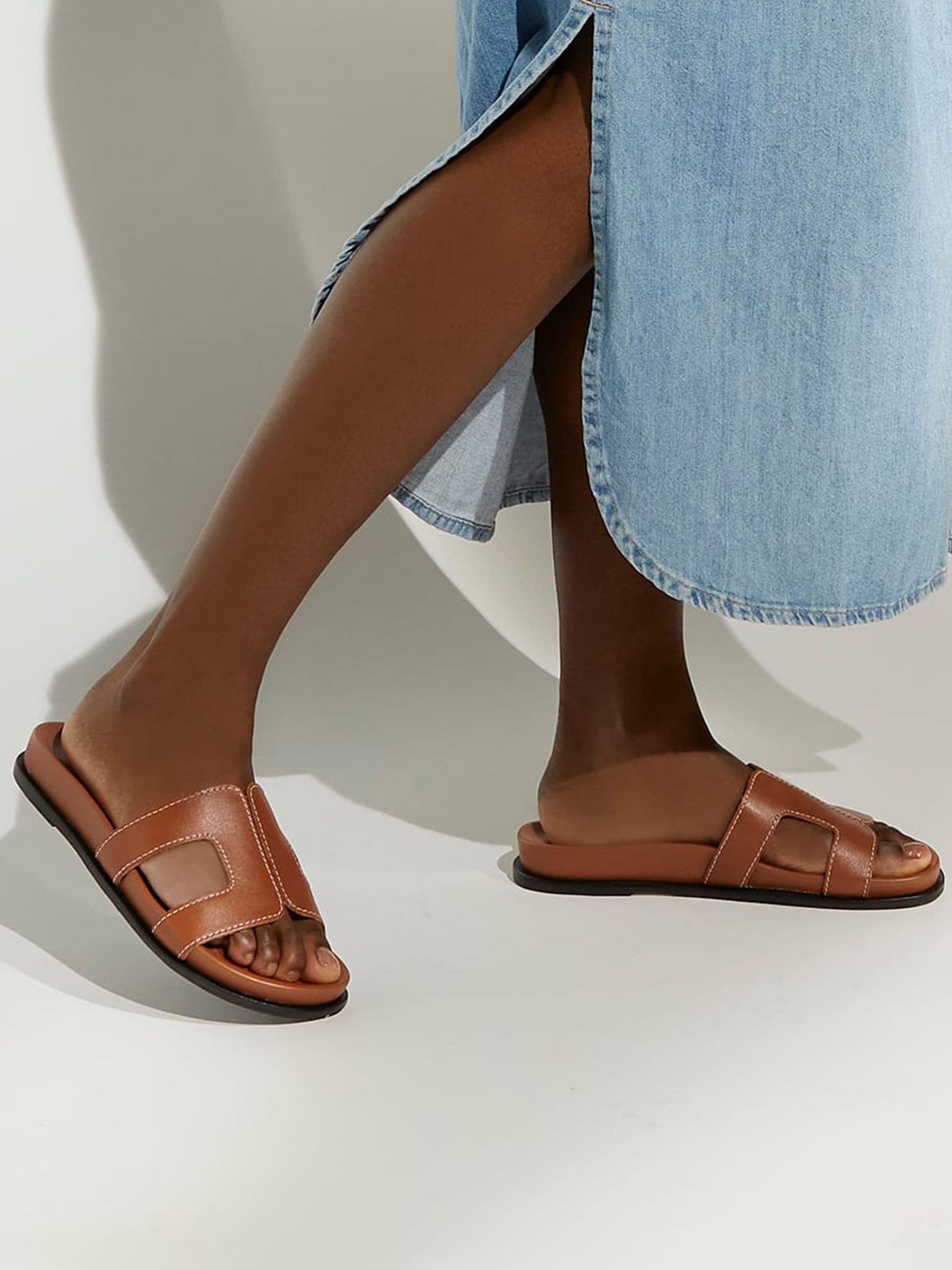 Brown Dune London Loupa Footbed Smart Slides