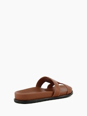 Dune London Brown Standard Fit Loupa Footbed Smart Slides - Image 11 of 12