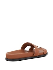 Dune London Brown Standard Fit Loupa Footbed Smart Slides - Image 5 of 8