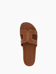 Dune London Brown Standard Fit Loupa Footbed Smart Slides - Image 10 of 12