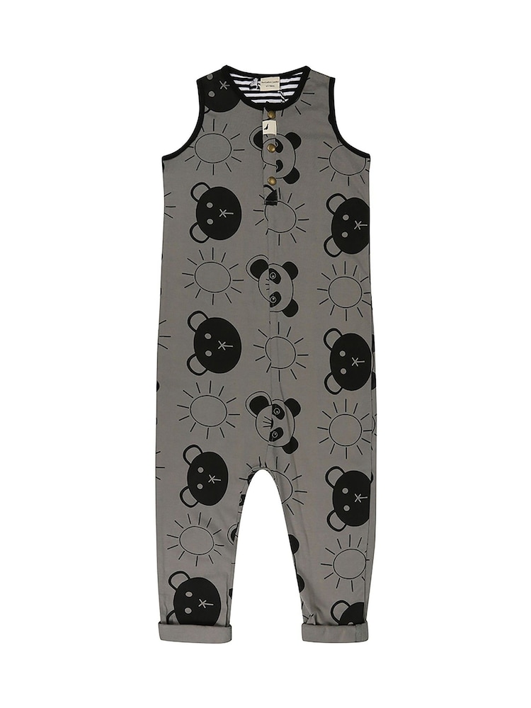 Turtledove London Grey Organic Cotton Tank Dungaree Beach Pals - Image 1 of 4
