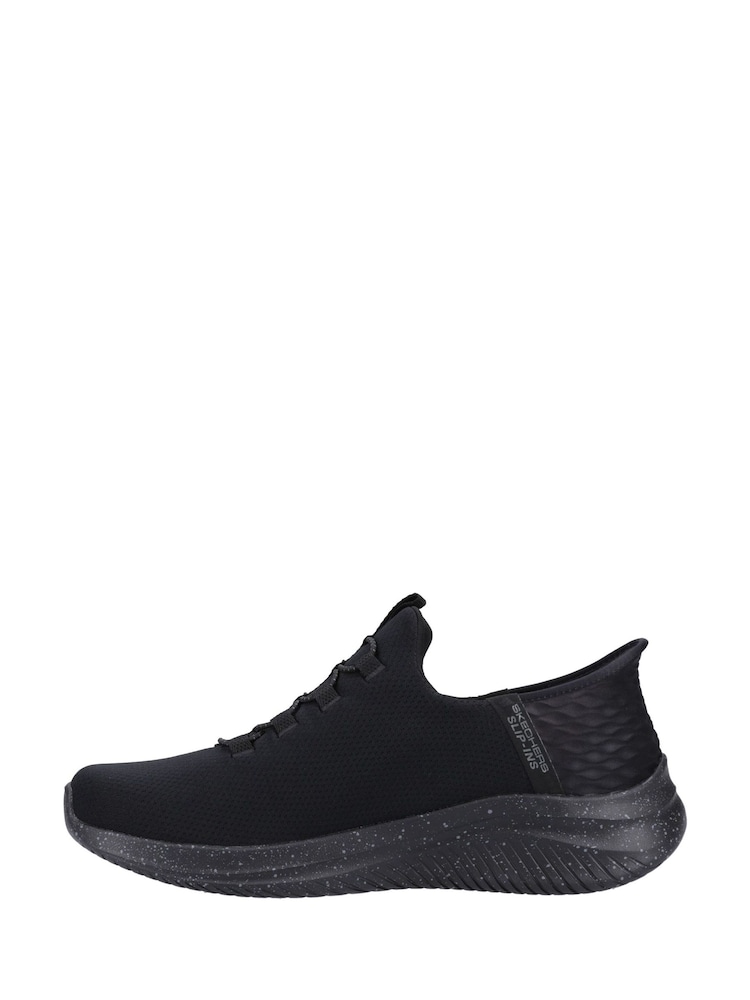 Skechers Black Ultra Flex 3.0 Right Away Slip In Wide Trainers - Image 2 of 6