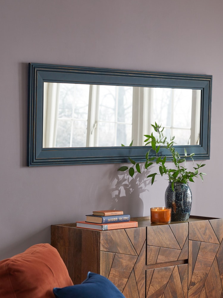 Navy Wolton Distressed Full Length Wall Mirror - Image 2 of 5