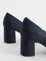 Navy Forever Comfort® Square Toe Bow Court Shoes - Image 3 of 6