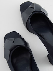 Navy Forever Comfort® Square Toe Bow Court Shoes - Image 5 of 6