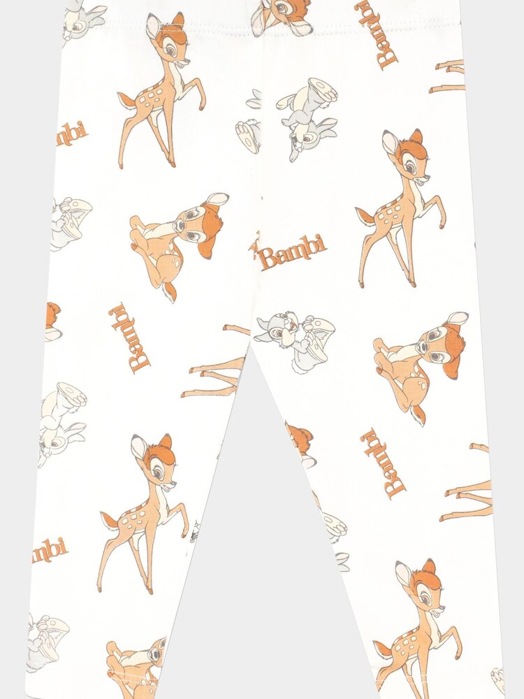 Character White Bambi 4 Piece Baby Sleepsuit Bodysuit Hat And Bib Set - Image 3 of 5