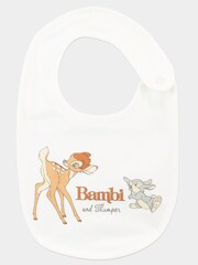 Character White Bambi 4 Piece Baby Sleepsuit Bodysuit Hat And Bib Set - Image 4 of 5