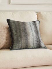 Teal Blue Metallic Stripe Cushion - Image 1 of 4