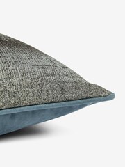Teal Blue Metallic Stripe Cushion - Image 2 of 4