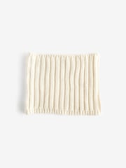 White Ribbed Knitted Snood (1-16yrs) - Image 2 of 2