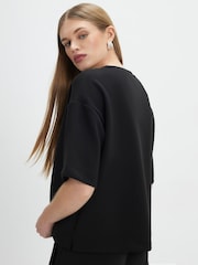 River Island Black Short Sleeve Premium Boxy T-Shirt - Image 4 of 4