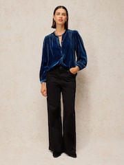 White Stuff Blue Lana Velvet Tunic - Image 3 of 6