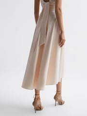 Reiss Nude Rebecca Fitted High Rise Midi Skirt - Image 5 of 6