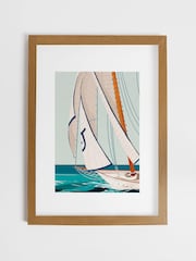 Joules Blue Driftwood Daydream Wood Mounted Framed Print Wall 53 x 73cm Art - Image 2 of 4