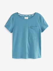 Blue Geo Short Sleeve 100% Cotton Pyjamas - Image 6 of 8