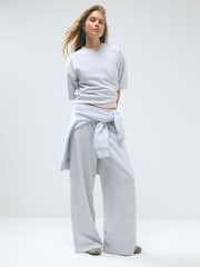 River Island Grey Premium Short Sleeve Boxy T-Shirt - Image 1 of 4