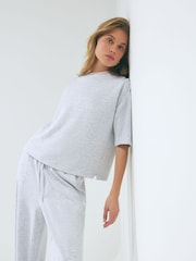 River Island Grey Premium Short Sleeve Boxy T-Shirt - Image 2 of 4