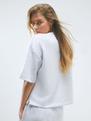 River Island Grey Premium Short Sleeve Boxy T-Shirt - Image 3 of 4