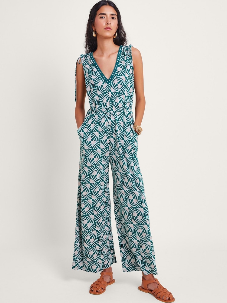 Monsoon Blue Rosana Print Jumpsuit - Image 5 of 5