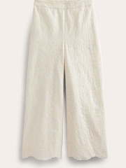 Boden Cream Embroidered Wide Leg Trousers - Image 5 of 5