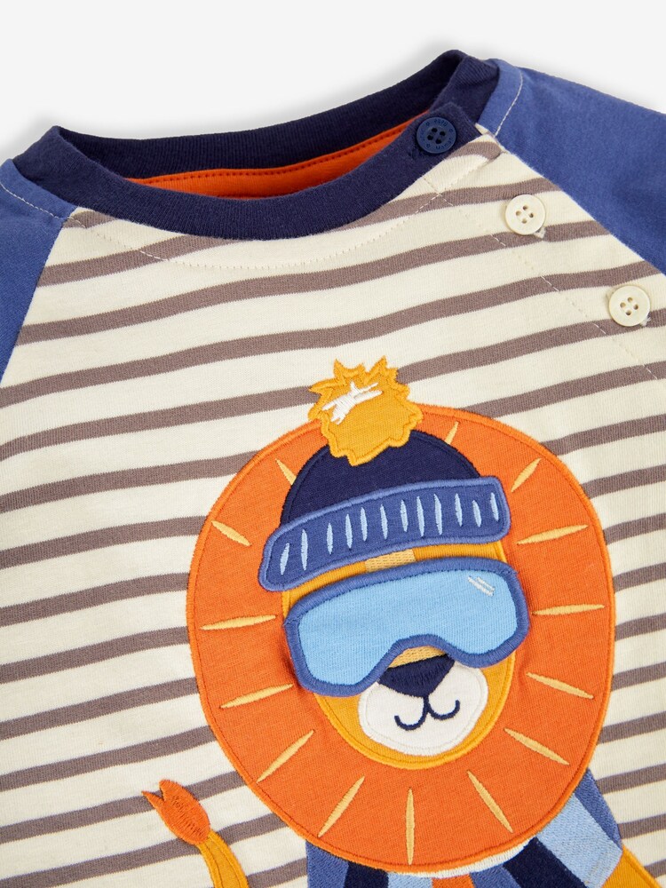 JoJo Maman Bébé Indigo Lion Appliqué Top - Image 3 of 3