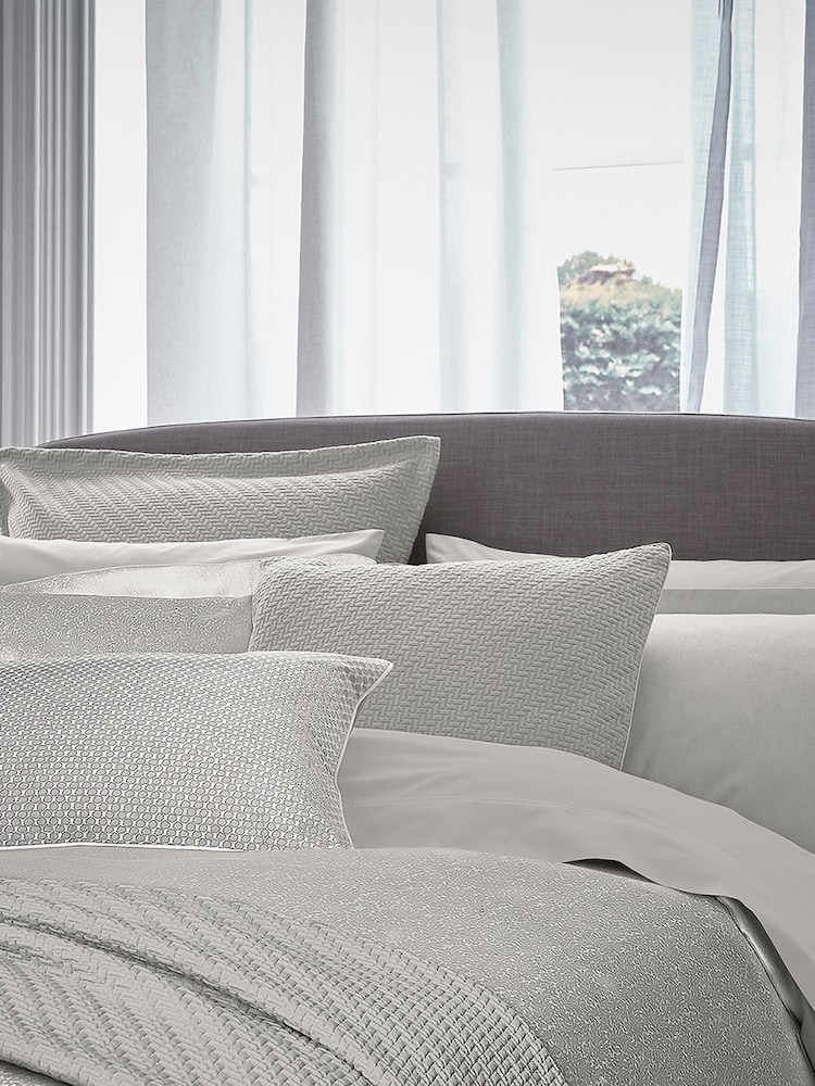 Bedeck Of Belfast Slate Grey 300 Thread Count 100% Cotton Tahra Duvet Cover - Image 2 of 3