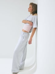 River Island Grey Premium Wide Leg Joggers - Image 4 of 4