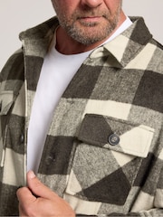 BadRhino Big & Tall Brown Check Shacket - Image 4 of 6