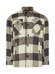 BadRhino Big & Tall Brown Check Shacket - Image 5 of 6