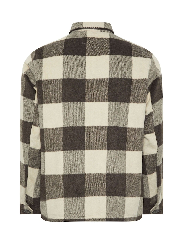BadRhino Big & Tall Brown Check Shacket - Image 6 of 6