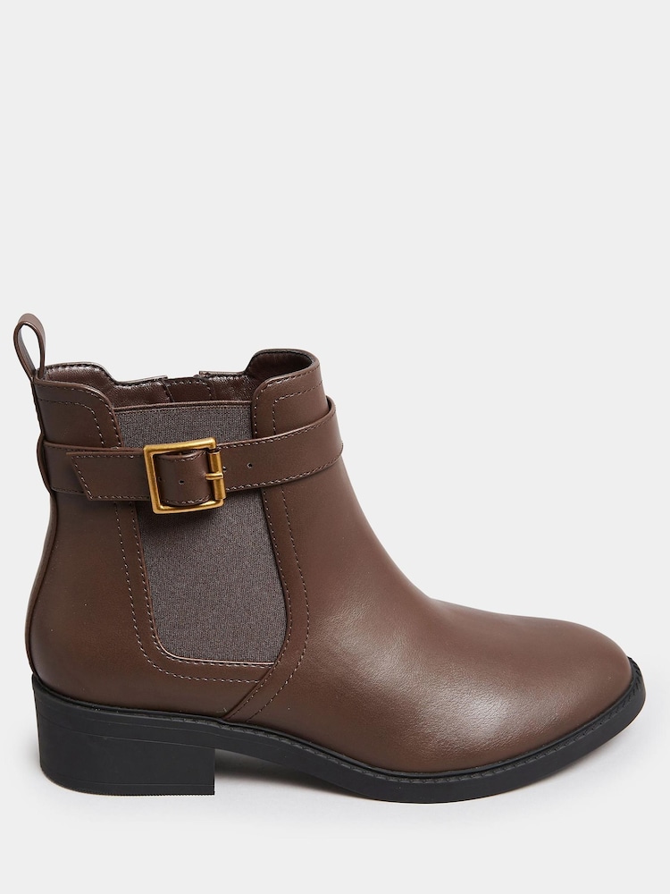 Yours Curve Brown Wide Fit Extra-Wide Fit Formal Elite Boots - Image 2 of 5