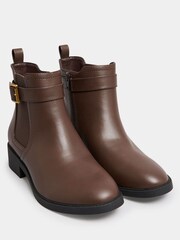 Yours Curve Brown Wide Fit Extra-Wide Fit Formal Elite Boots - Image 3 of 5