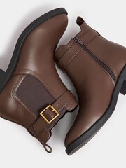 Yours Curve Brown Wide Fit Extra-Wide Fit Formal Elite Boots - Image 4 of 5