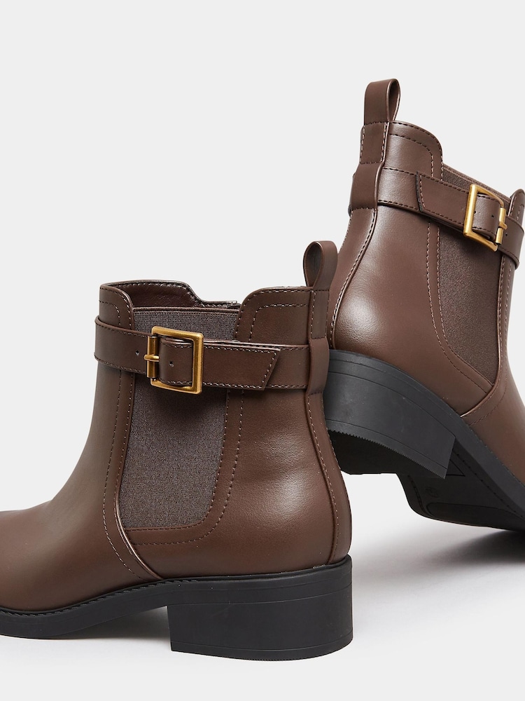 Yours Curve Brown Wide Fit Extra-Wide Fit Formal Elite Boots - Image 5 of 5